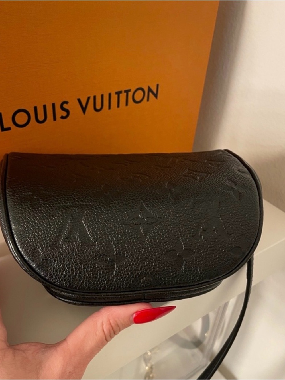 Louis Vuitton Black Monogram Embossed Pebbled Leather Mini Bum Bag - Picture 6 of 14
